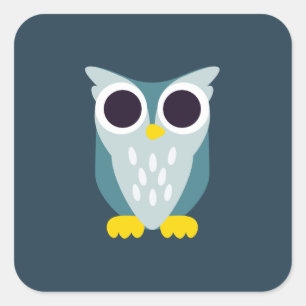 Henry the Owl Vierkante Sticker