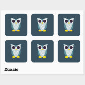 Henry the Owl Vierkante Sticker (Vel)