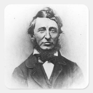 Henry Thoreau Vierkante Sticker