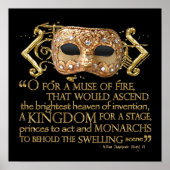Henry V Quote (Gold Version) Poster (Voorkant)