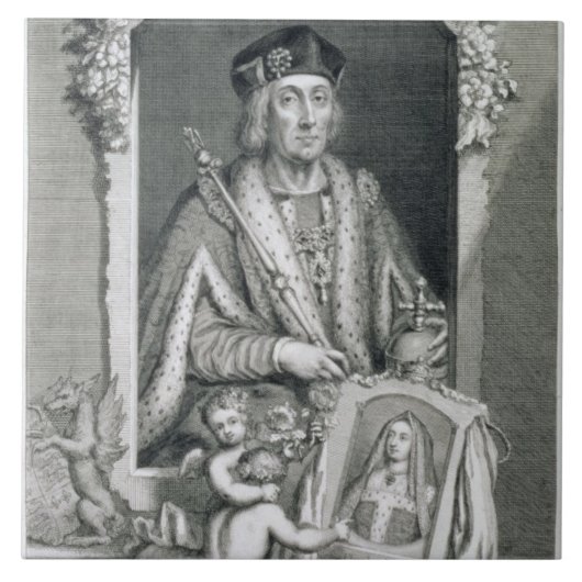 Henry VII (1457-1509) King of England from 1485, a Tegeltje (Voorkant)