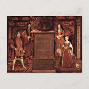 Henry Vii, Elizabeth of York, Henry VIII en Jane Briefkaart
