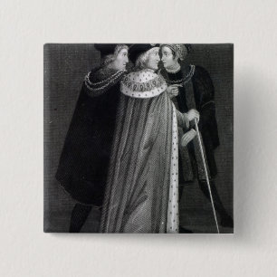 Henry VII Vierkante Button 5,1 Cm