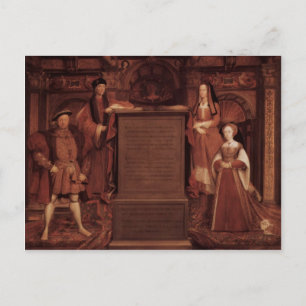 Henry VII&VIII, Elisabeth, Jane door Hans Holbein Briefkaart