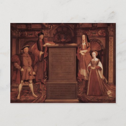 Henry VII&VIII, Elisabeth, Jane door Hans Holbein Briefkaart (Voorkant)