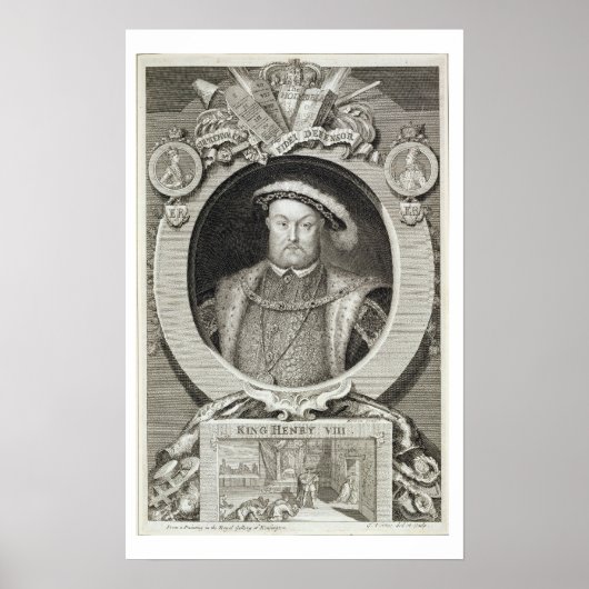 Henry VIII (1491-1547), na een schilderij in de Ro Poster (Voorkant)