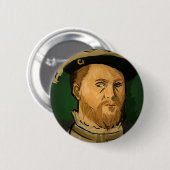 Henry VIII Badge Ronde Button 5,7 Cm (Voorkant /achterkant)