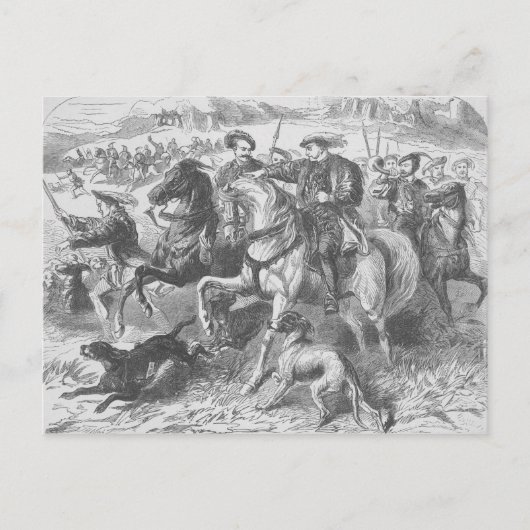 Henry VIII bij de Royal Hunt in het Epping Forest Briefkaart (Voorkant)