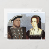Henry VIII en Ann Boleyn Briefkaart (Voorkant / Achterkant)