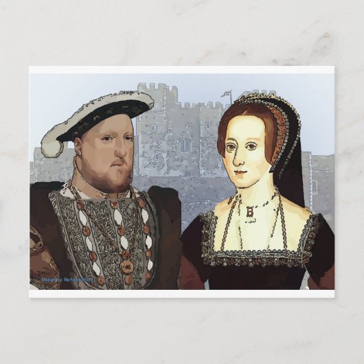 Henry VIII en Ann Boleyn Briefkaart (Voorkant)