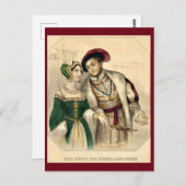 Henry VIII en Anne Boleyn Briefkaart (Voorkant / Achterkant)