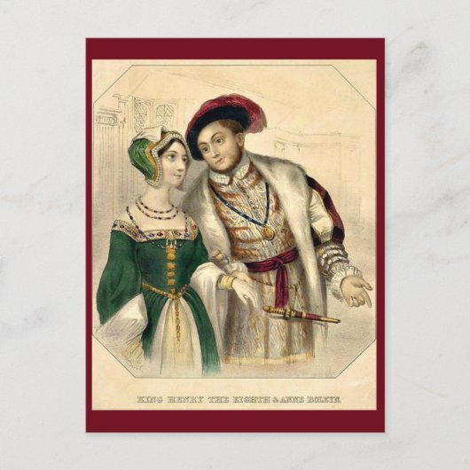 Henry VIII en Anne Boleyn Briefkaart (Voorkant)