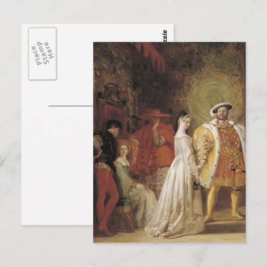 Henry VIII en Anne Boleyn Briefkaart (Voorkant / Achterkant)