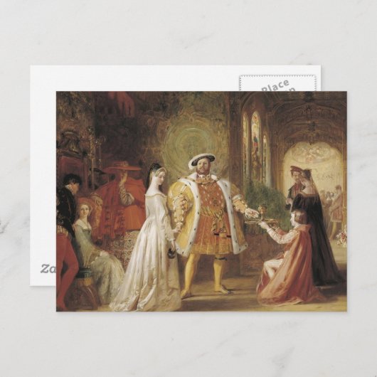 Henry VIII en Anne Boleyn Briefkaart (Voorkant / Achterkant)