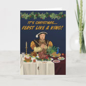 Henry VIII feast als een koningskerstkaart Feestdagen Kaart (Voorkant)