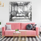 Henry VIII in zijn privékamer Canvas Afdruk (Insitu (Woonkamer))