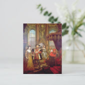Henry VIII introduceert Anne Boleyn voor de rechtb Briefkaart (Staand voorkant)