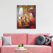 Henry VIII introduceert Anne Boleyn voor de rechtb Canvas Afdruk (Insitu (Woonkamer))