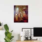 Henry VIII introduceert Anne Boleyn voor de rechtb Poster (Thuiskantoor)