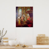 Henry VIII introduceert Anne Boleyn voor de rechtb Poster (Keuken)
