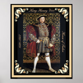 Henry VIII Portret met Framed Edges Poster