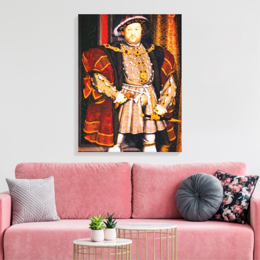 Henry VIII Tudors History King England zes Wives Canvas Afdruk (Insitu (Woonkamer))