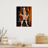Henry VIII Tudors History King England zes Wives Poster (Keuken)