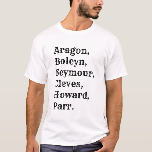 Henry VIII zes vrouwen die nieuwheid geven aan shi T-shirt (Voorkant)