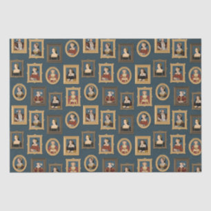 Henry VIII Zes vrouwen Portretten in Lijsten Blauw Tissuepapier