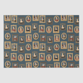 Henry VIII Zes vrouwen Portretten in Lijsten Blauw Tissuepapier