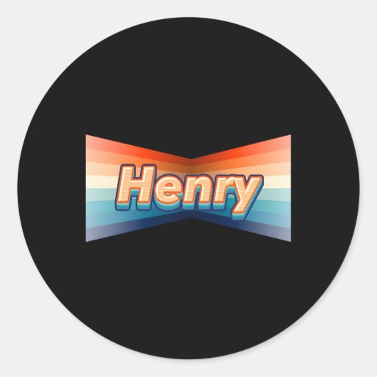 Henry Voornaam Henry Ronde Sticker (Voorkant)