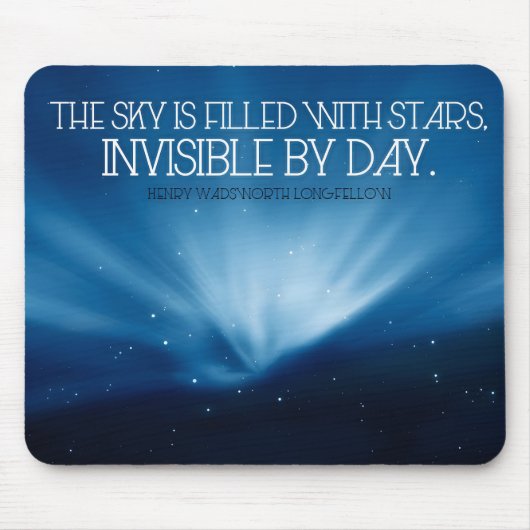 Henry Wadsworth Longfellow Inspirerend Quote Sky Muismat (Voorkant)