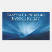 Henry Wadsworth Longfellow Inspirerend Quote Sky Rechthoekige Sticker (Voorkant)