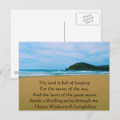 Henry Wadsworth Longfellow Spiritueel citaat Briefkaart (Voorkant / Achterkant)