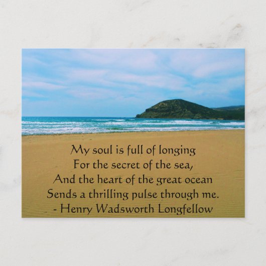 Henry Wadsworth Longfellow Spiritueel citaat Briefkaart (Voorkant)