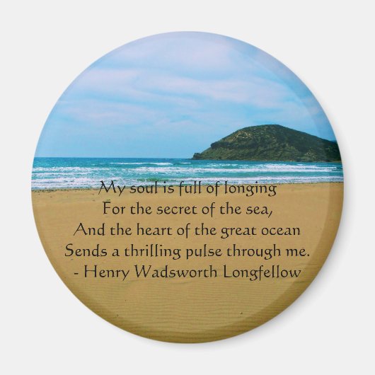 Henry Wadsworth Longfellow Spiritueel citaat Magneet (Voorkant)
