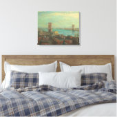 Henry Ward Ranger - Brooklyn Bridge Canvas Afdruk (Insitu (Slaapkamer))
