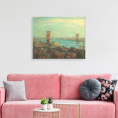 Henry Ward Ranger - Brooklyn Bridge Canvas Afdruk (Insitu (Woonkamer))