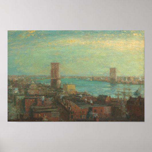 Henry Ward Ranger - Brooklyn Bridge Poster (Voorkant)