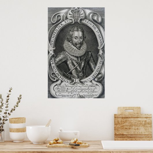 Henry Wriothesley, 3rd Earl of Southampton, 1617 Poster (Keuken)