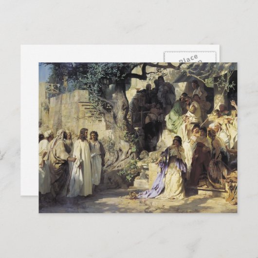 Henryk Siemiradzki- Christus en Sinner Briefkaart (Voorkant / Achterkant)