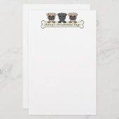 Henry's Dreamweaver Pugs Briefpapier (Voorkant / Achterkant)