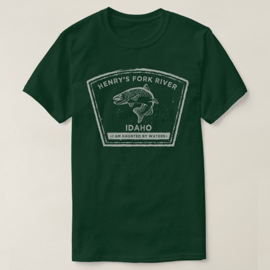 Henrys Fork River Idaho Fly Fishing T-shirt (Design voorkant)