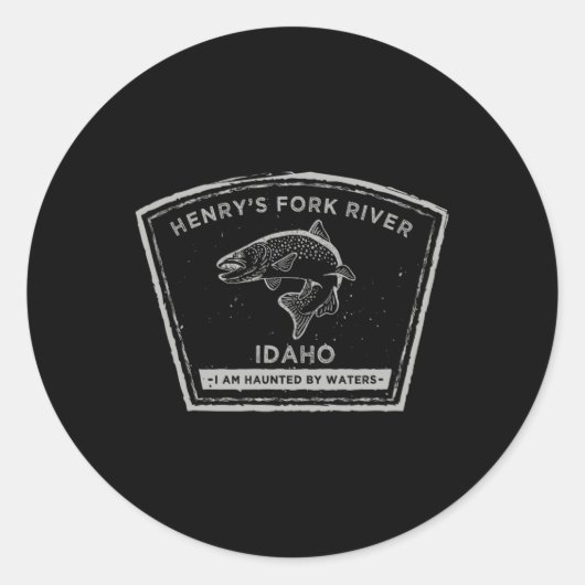 Henry's Fork River Idaho Vliegvissen Ronde Sticker (Voorkant)