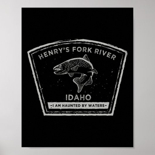Henry's Fork-rivier Idaho Fly Fishing Poster (Voorkant)