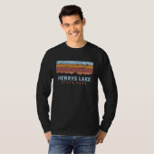 Henrys Lake State Park Idaho Retro Cool T-shirt (Voorkant volledig)