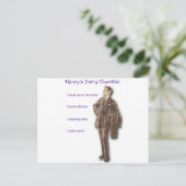 Henry's Party Checklist Briefkaart (Staand voorkant)