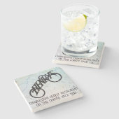 Henrys Restaurant Charleston, SC. Marmer Onderzett Stenen Onderzetter (Zijkant)