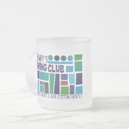 Henry's Swing Club Frosted Coffee Mok (Voorkant links)