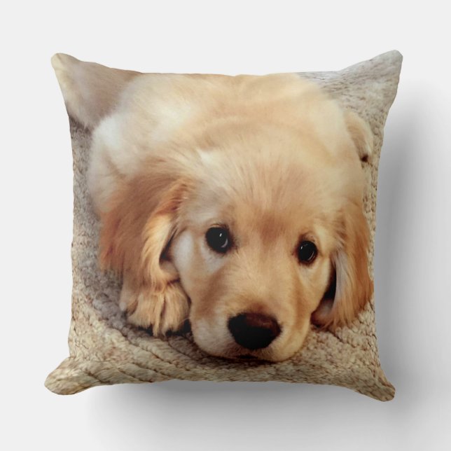 Henry's World Today Golden Retriever Pillow Kussen (Voorkant)
